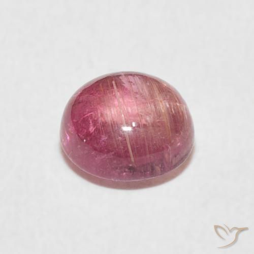 Turmalina Tom rosa quente Natural 1.49ct, Redondo, Transparente