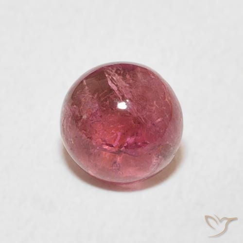 1.24ct Natural Luz vermelha Turmalina, Redondo, Transparente
