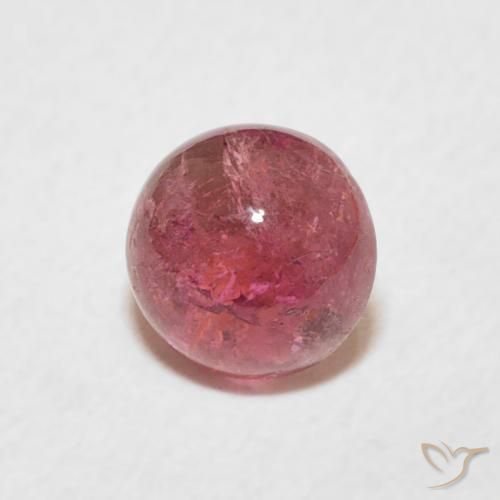 Turmalina Luz vermelha Natural 1.24ct, Redondo, Transparente
