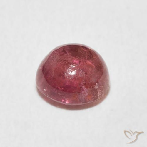 Turmalina Luz vermelha Natural 1.24ct, Redondo, Transparente