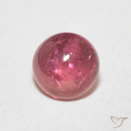 Turmalina Carmesim Profundo Natural 1.18ct, Redondo, Transparente