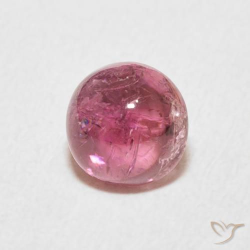 1.23ct Natural Rosa quente Turmalina, Redondo, Transparente