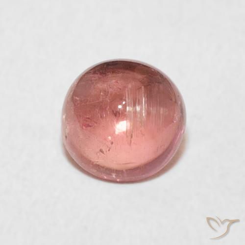 0.89ct Natural rosa médio Turmalina, Redondo, Transparente
