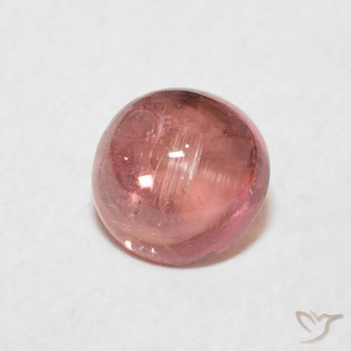 Turmalina rosa médio Natural 0.89ct, Redondo, Transparente