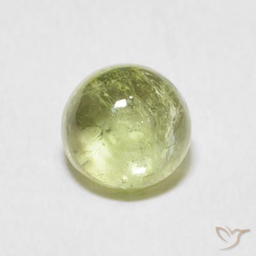1.17ct Natural Luz verde Turmalina, Redondo, Transparente