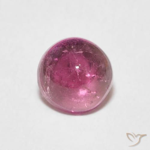 0.69ct Natural Magenta Profundo Turmalina, Redondo, Transparente
