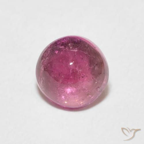 Turmalina Magenta Profundo Natural 0.69ct, Redondo, Transparente