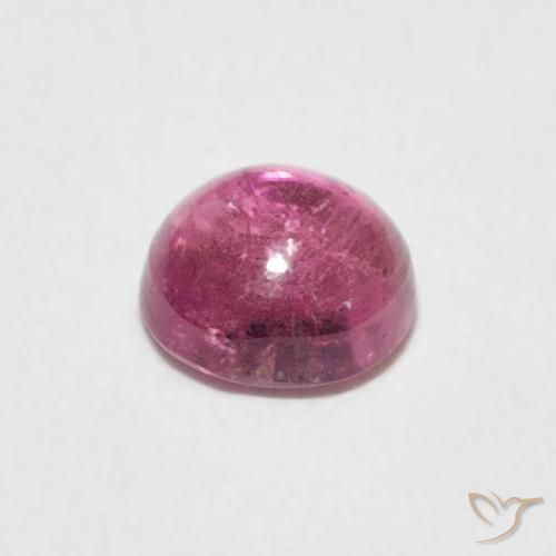 Turmalina Magenta Profundo Natural 0.69ct, Redondo, Transparente