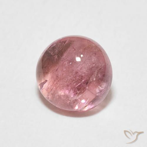 Turmalina Luz rosa Natural 1.23ct, Redondo, Transparente