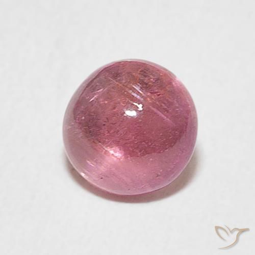 Turmalina Tom rosa quente Natural 0.93ct, Redondo, Transparente