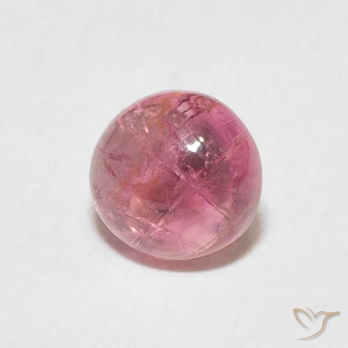 Turmalina Tom rosa quente Natural 0.95ct, Redondo, Transparente