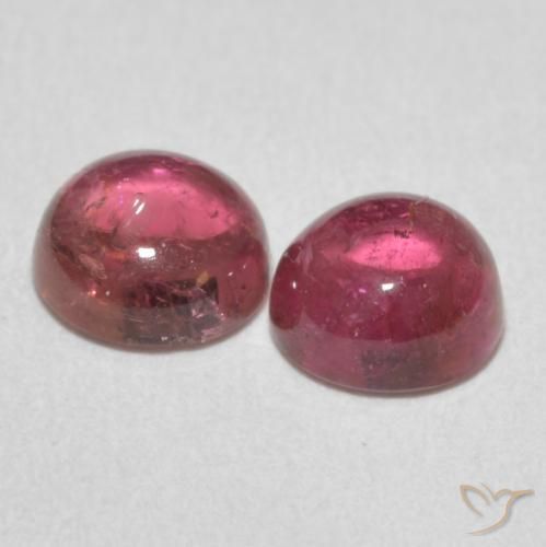 Pedras preciosas de Turmalina rosa médio natural de 2.21 ct, Redondo, Transparente