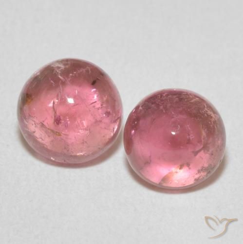 2.15ctw Natural Rosa chiclete Turmalina, Redondo, Transparente