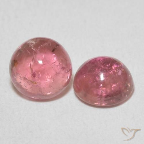 Pedras preciosas de Turmalina Rosa chiclete natural de 2.15 ct, Redondo, Transparente