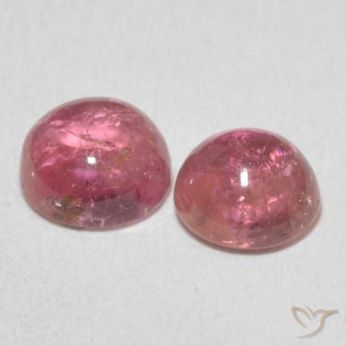Pedras preciosas de Turmalina Rosa chiclete natural de 2.15 ct, Redondo, Transparente