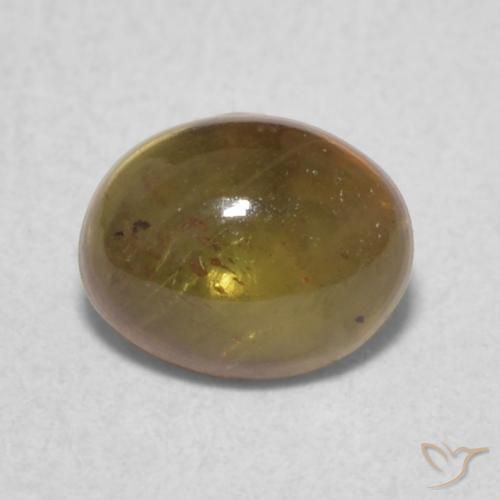 0.84ct Natural Amendoim Marrom Turmalina, oval, Transparente