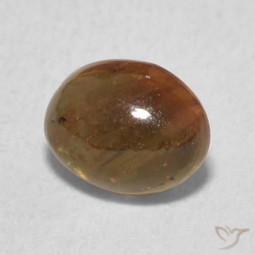 Turmalina Amendoim Marrom Natural 0.84ct, oval, Transparente