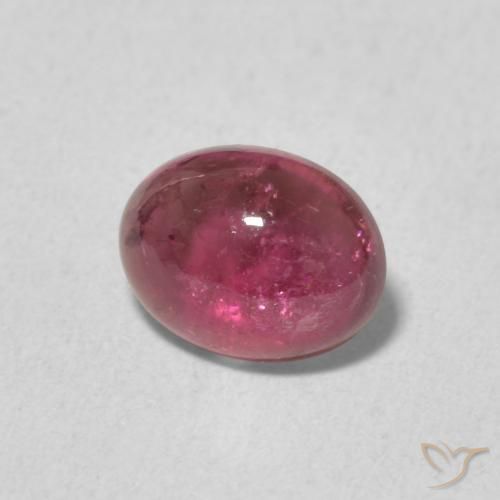 Turmalina Vermelho roxo Natural 1.13ct, oval, Transparente