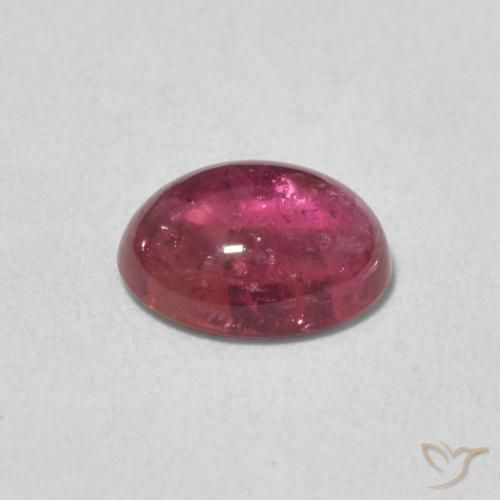 Turmalina Vermelho roxo Natural 1.13ct, oval, Transparente