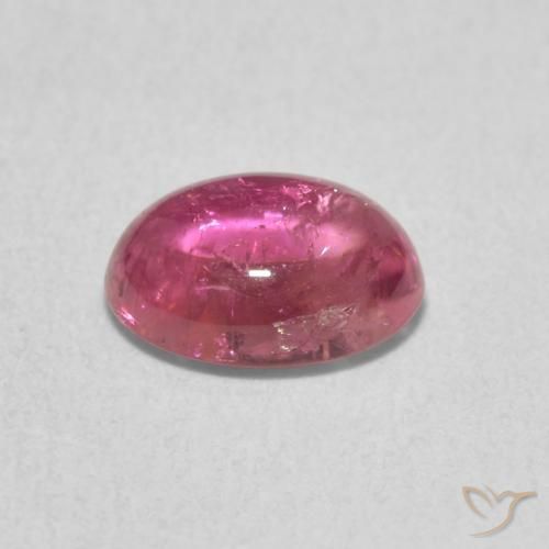 Turmalina roxo médio Natural 1.30ct, oval, Transparente