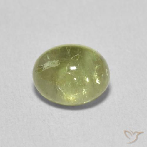 1.20ct Natural Verde amarelado Turmalina, oval, Transparente
