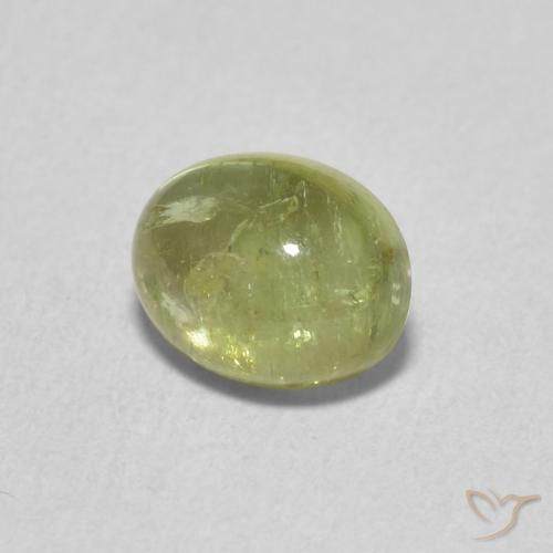 Turmalina Verde amarelado Natural 1.20ct, oval, Transparente