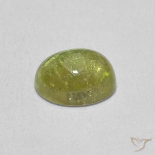 Turmalina Verde amarelado Natural 1.20ct, oval, Transparente