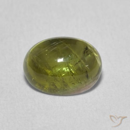 1.29ct Natural Verde médio Turmalina, oval, Transparente