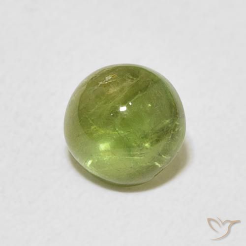 Turmalina Luz verde Natural 1.24ct, Redondo, Transparente