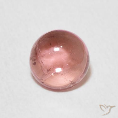 0.77ct Natural Laranja Rosa Turmalina, Redondo, Transparente