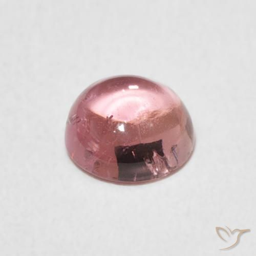 Turmalina Laranja Rosa Natural 0.77ct, Redondo, Transparente