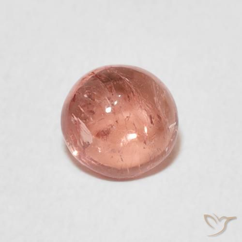 0.93ct Natural Rosa Laranja Turmalina, Redondo, Transparente