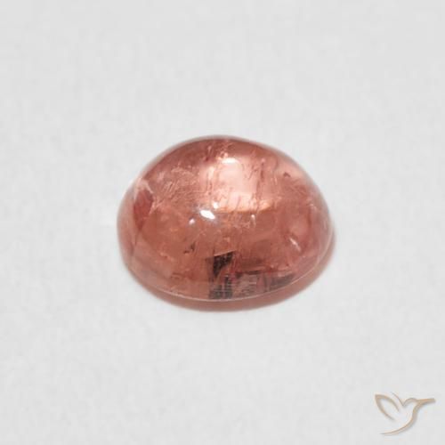 Turmalina Rosa Laranja Natural 0.93ct, Redondo, Transparente