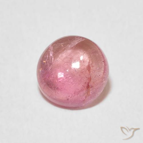 Turmalina Rosa chiclete Natural 0.88ct, Redondo, Transparente