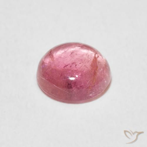 Turmalina Rosa chiclete Natural 0.88ct, Redondo, Transparente