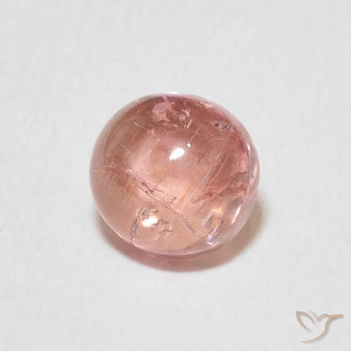 Turmalina Rosa Terroso Natural 1.29ct, Redondo, Transparente