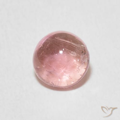 1.02ct Natural Rosa choque claro Turmalina, Redondo, Transparente