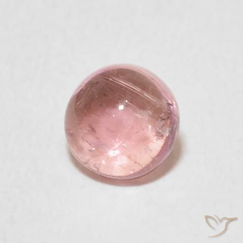 Turmalina Rosa choque claro Natural 1.02ct, Redondo, Transparente