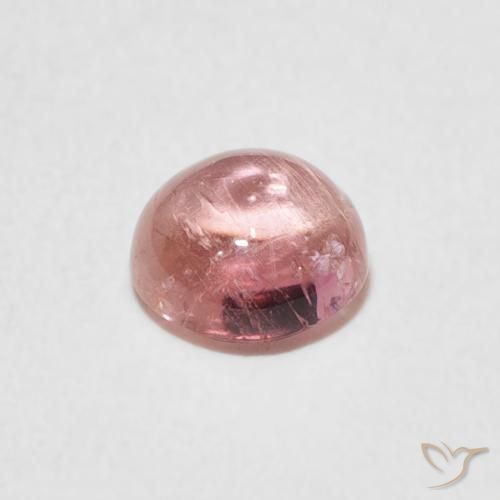 Turmalina Rosa choque claro Natural 1.02ct, Redondo, Transparente