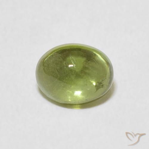 0.79ct Natural Verde oliva Turmalina, oval, Transparente