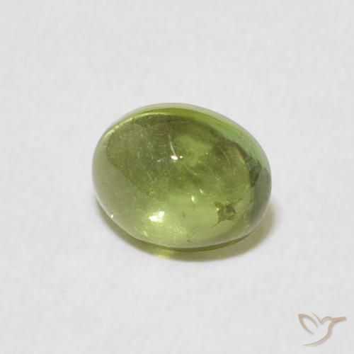 Turmalina Verde oliva Natural 0.79ct, oval, Transparente