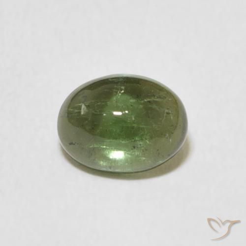 1.27ct Natural Verde médio Turmalina, oval, Transparente