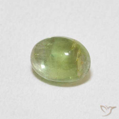 Turmalina verde quente Natural 0.76ct, oval, Transparente
