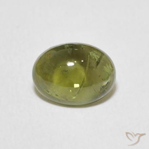 1.19ct Natural verde quente Turmalina, oval, Transparente