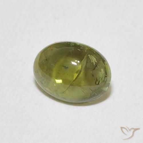 Turmalina verde quente Natural 1.19ct, oval, Transparente