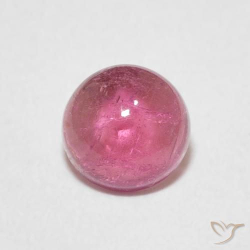 0.90ct Natural rosa médio Turmalina, Redondo, Transparente