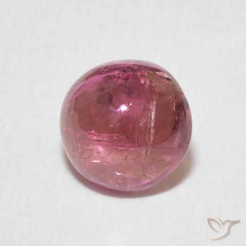 Turmalina Rosa choque profundo Natural 1.18ct, Redondo, Transparente