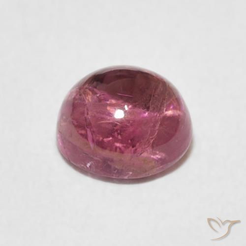 Turmalina Rosa choque profundo Natural 1.18ct, Redondo, Transparente