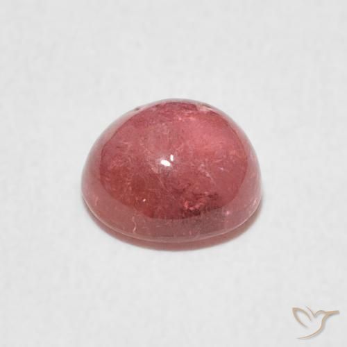 Turmalina Rosa Laranja Profundo Natural 0.94ct, Redondo, Transparente