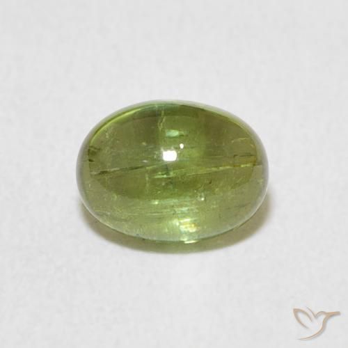 0.92ct Natural verde vivo Turmalina, oval, Transparente